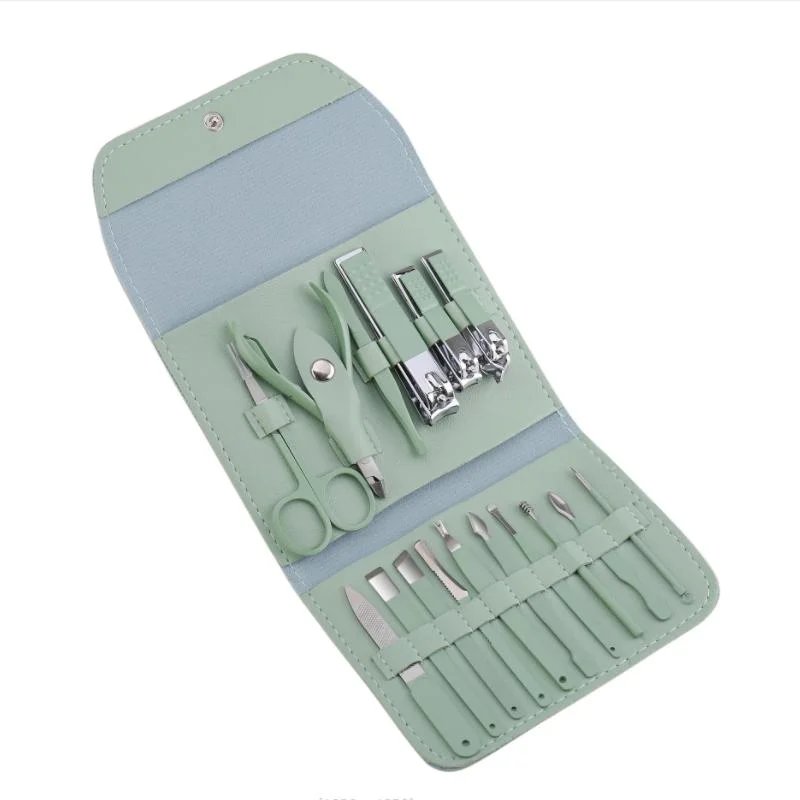 Multi-Function Manicure Pedicure Set Nail File, Tweezer, Cuticle Cutter, Makeup Brushes Mini Manicure Set