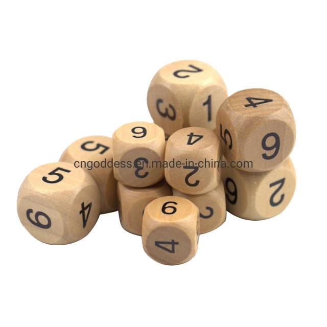 Classical Design Round Corner Wooden Dice for Board Game