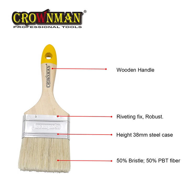 Outils de peinture et de maçonnerie Crownman, 1"/2"/3"/4" brosse à peinture pour manche en bois