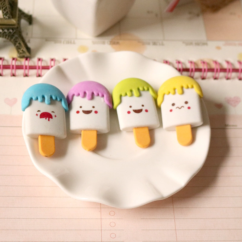 Hot Sell Creative Cartoon Ice Cream Eraser for Students