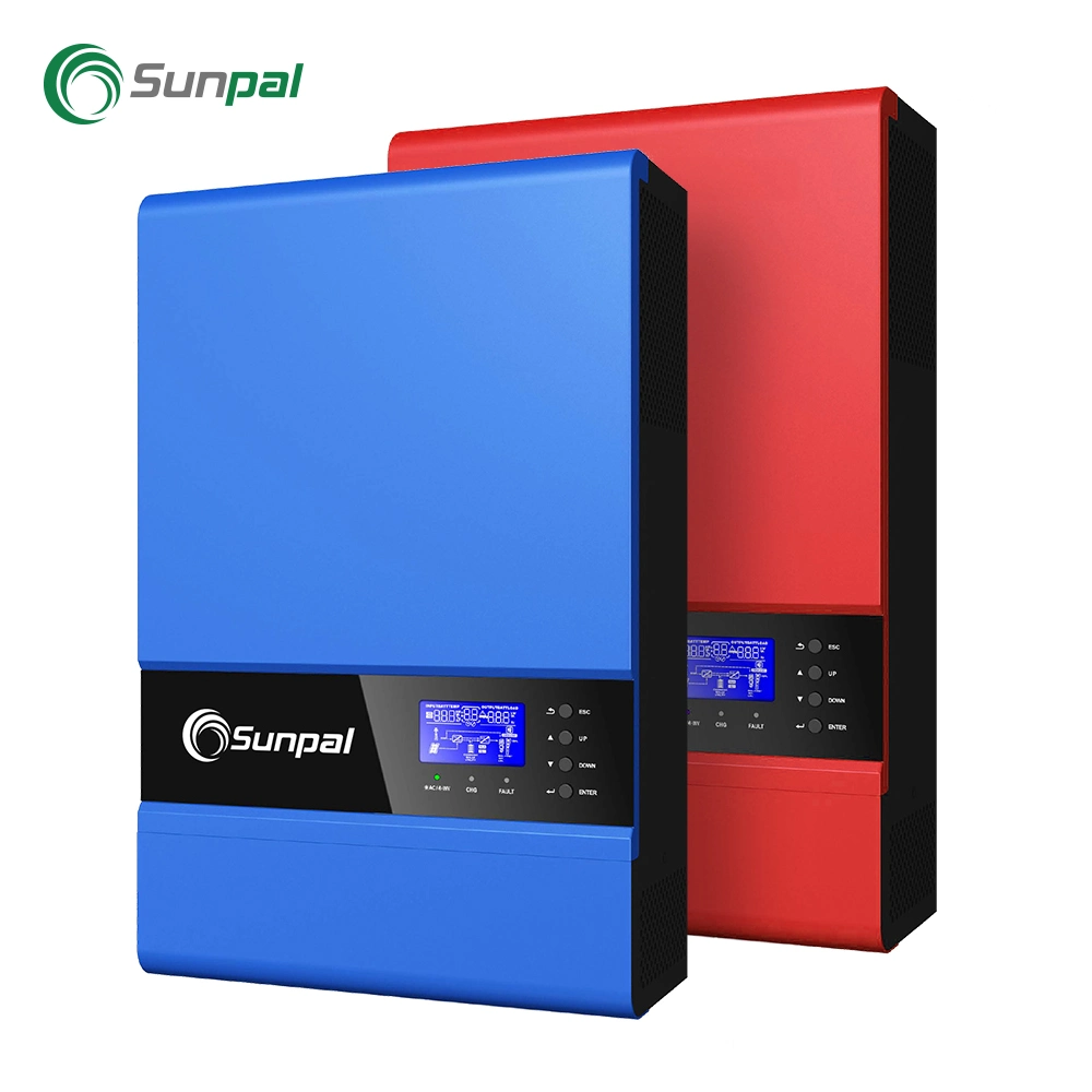 Sunpal 24V 48V de onda senoidal pura inversor y el controlador de batería de 3.5kw 5.5kw fuera de la Red del Sistema Solar