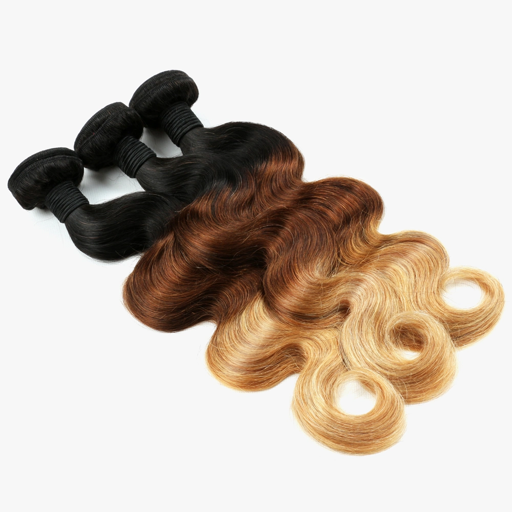 Factory Price 10A Ombre Body Wave Human Hair Bundles Remy Hair Extension