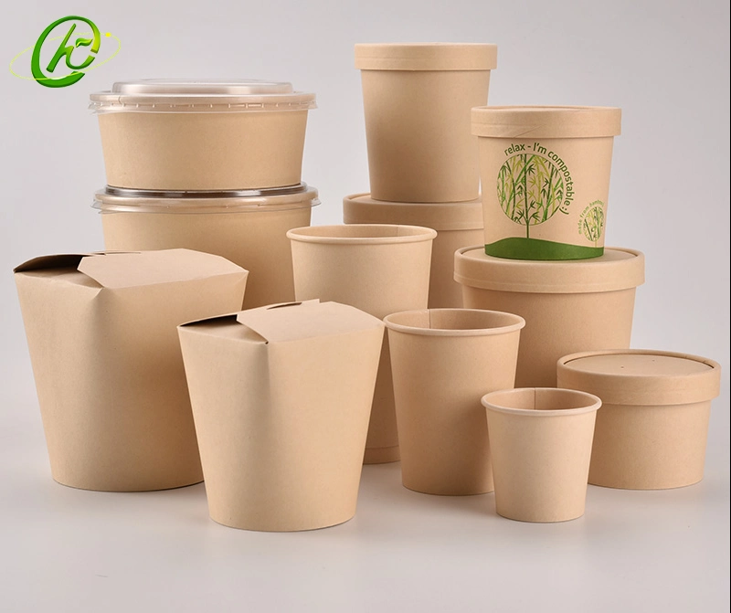 Sorvete Copos Copos copos de café gelado Copa embalagens descartáveis de café sorvete biodegradável