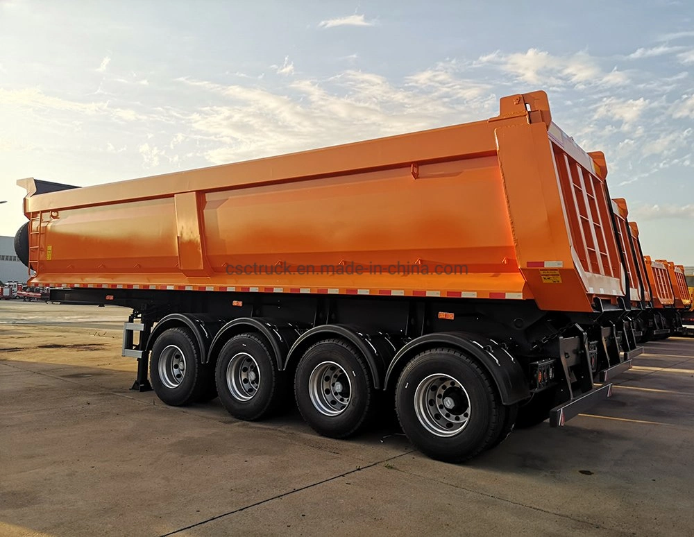 U Shape 4 Axles 70t 80t Dumper Trailer Tipper Semi-Trailer