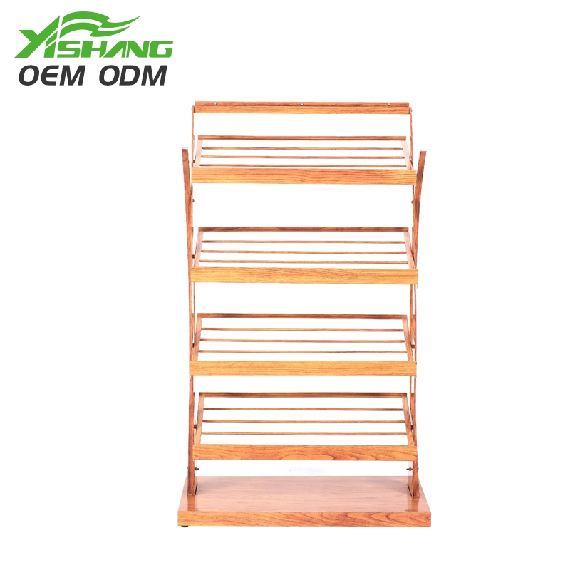 Detachable Wooden Grain Metal Doll Display Rack