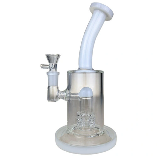 Tubo de água de pendural PERC Banger de matriz de pescoço inclinado Slyme de 8" - com 14m Bowl e 4 mm Banger vidro Vaporizer fumar Tubo de vidro tubo de vidro tubo rígido para fumadores papel de enrolar