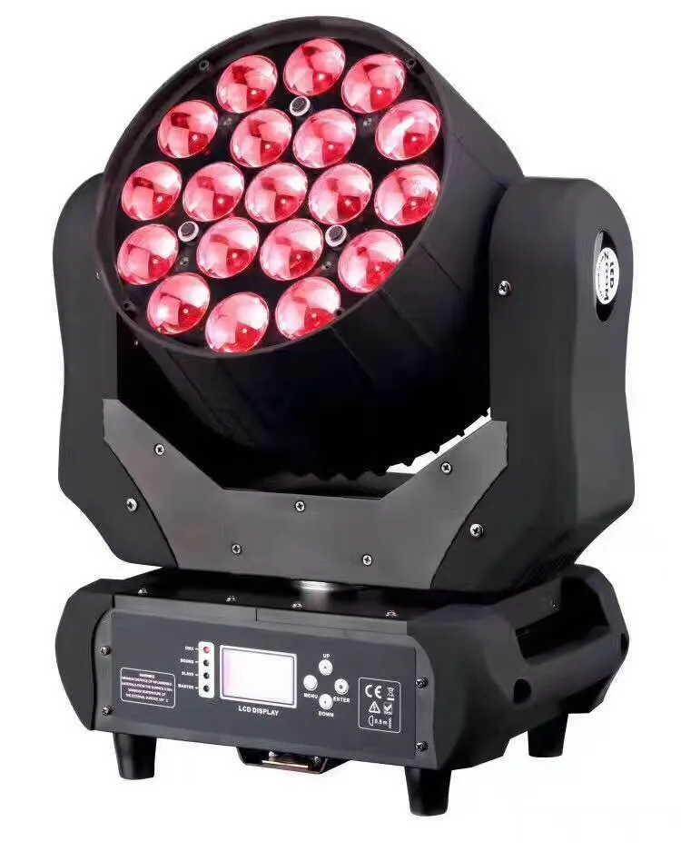 LED RGBW Zoom 19*12W Bee Eye Moving Head Light for DJ Night Bar