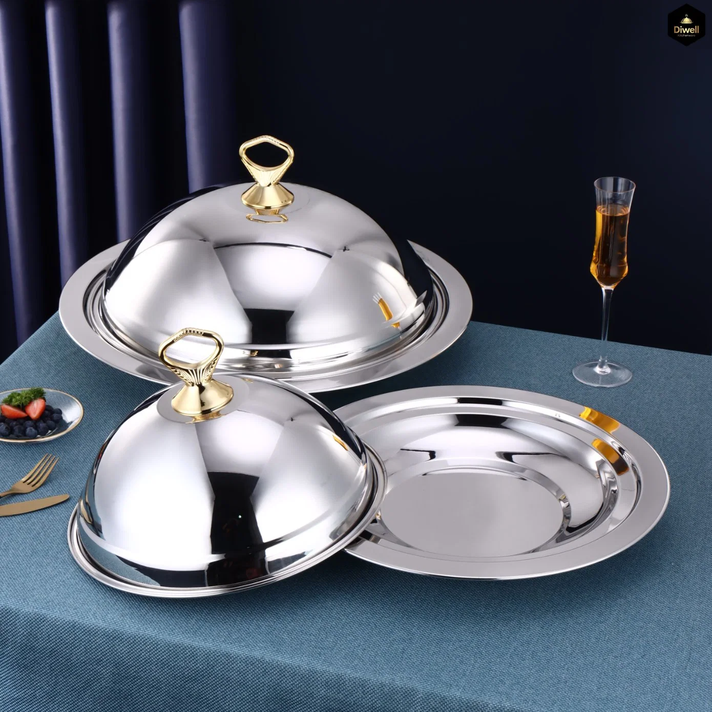 Wholesale/Supplier OEM Multi Size Stainless Steel Dinnerware Dinner Plates Dishes Set for Restaurant Hotel