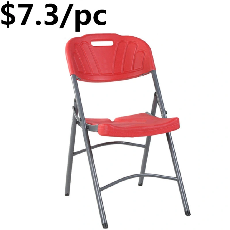 Manufacturer Metal Frame Meeting Dining Portable Plastic Fishing Folding Chair