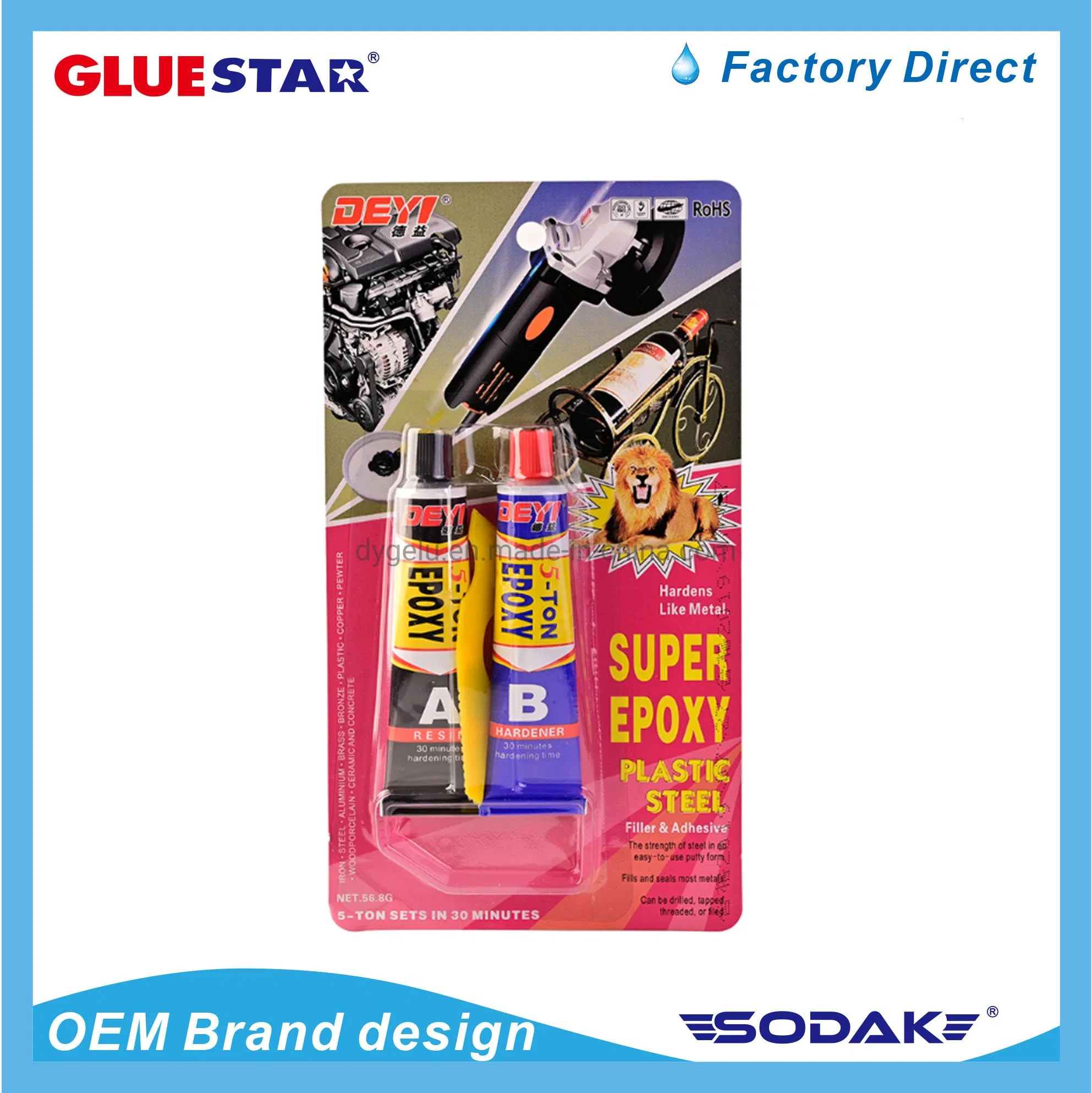 Acrylic Ab Glue Bonding Metal and Glass 4 Minutes Epoxy Steel Gum