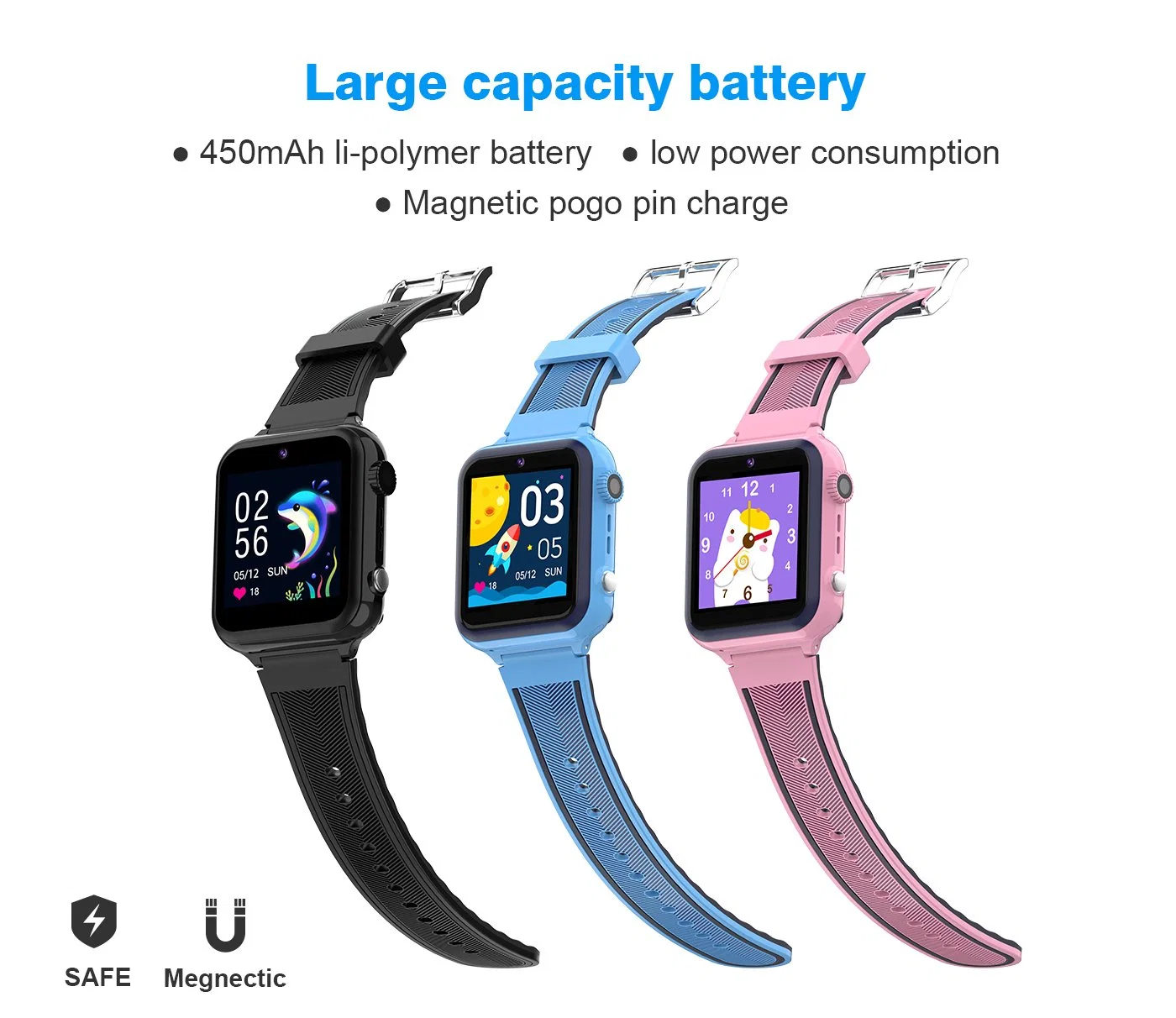 1.4 بوصة الأطفال Smart Watch 4G SIM Support مكالمة فيديو IP67، نظام GPS، WiFi، أطفال، ساعة ذكية، مقاومة للماء