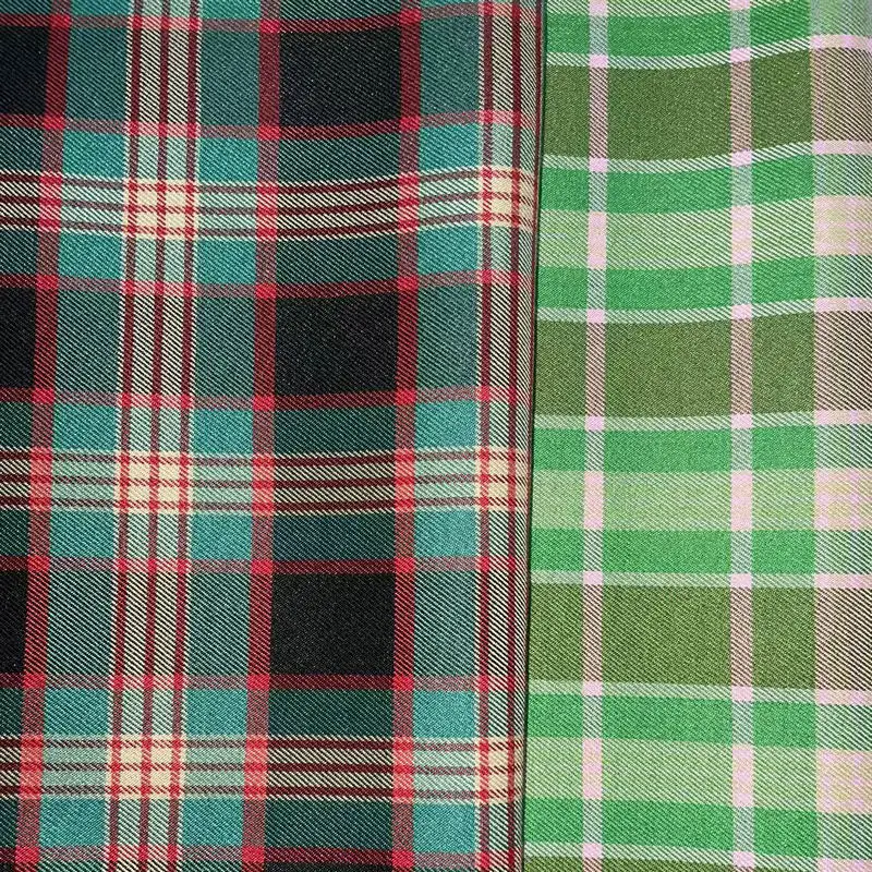 Cotton Student School Check Uniform Fabric Yarn Dyed Plaid