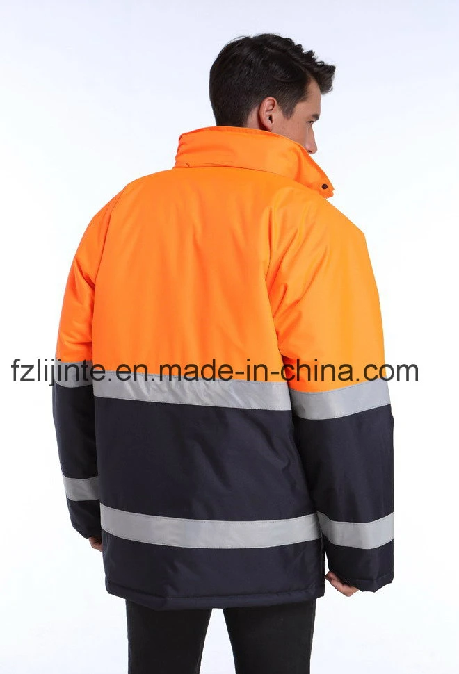 Winter Men Reflective Workwear High Visibility Safety Jacket