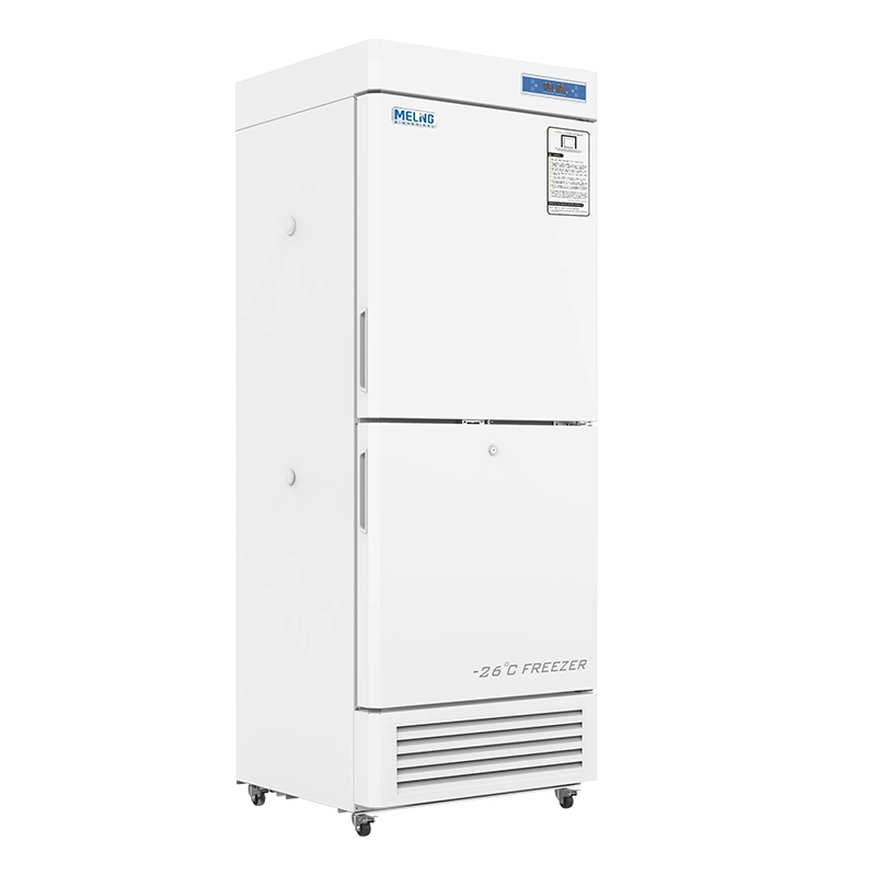 Meling 2~8c /-10~-26c 300L Upright Combined Medical Pharmacy Refrigerator and Ult Freezer with Drawers