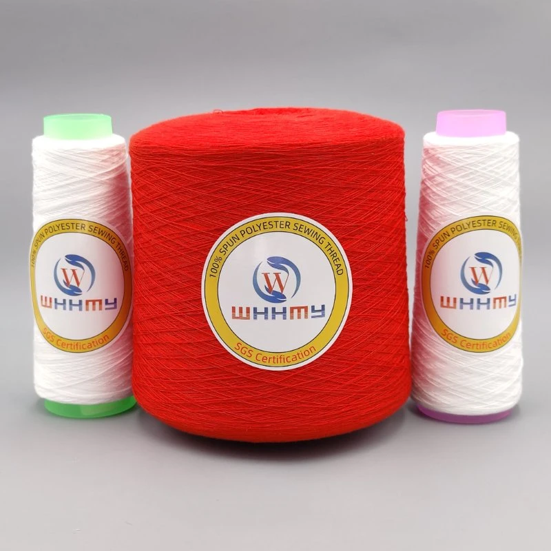 Whhmy 100pct Spun Polyester Dyed Color Yarn 40s/3 for Clothes