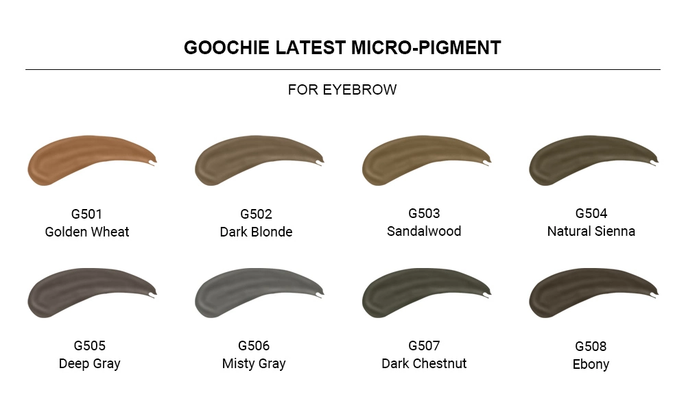 Goochie دائمة ماكياج حبار Tattoo PMU Pigment للحاجبين على شكل حرف صغير