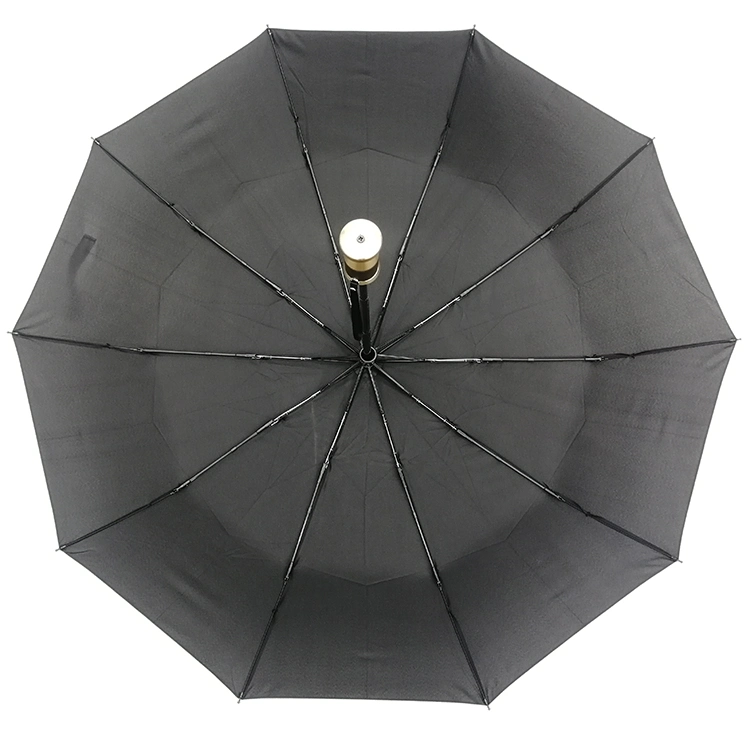 Black Promotion Quality Rolls Royce Car 3 Fold Compact Auto Open and Close Umbrella for Outdoor