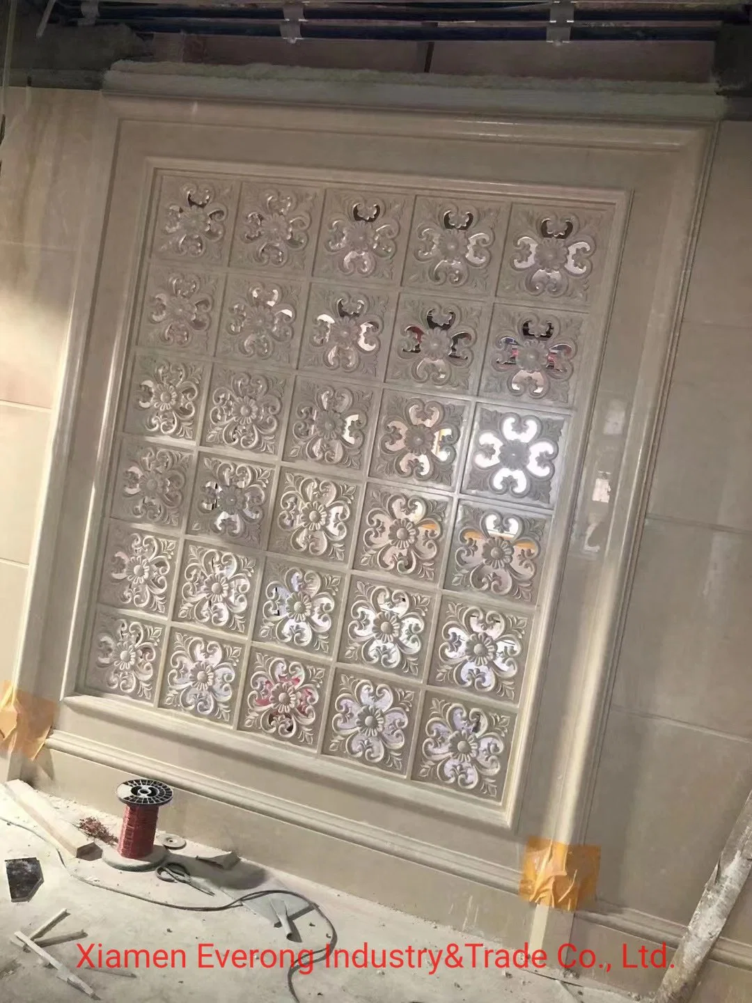 Customized Marble Carving for Wall Background Indoor Decoration