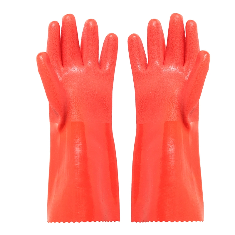 Wholesale/Supplier Customized Extra Long Cleaning Flocking Lined Cold-Proof Household PVC Work Gloves