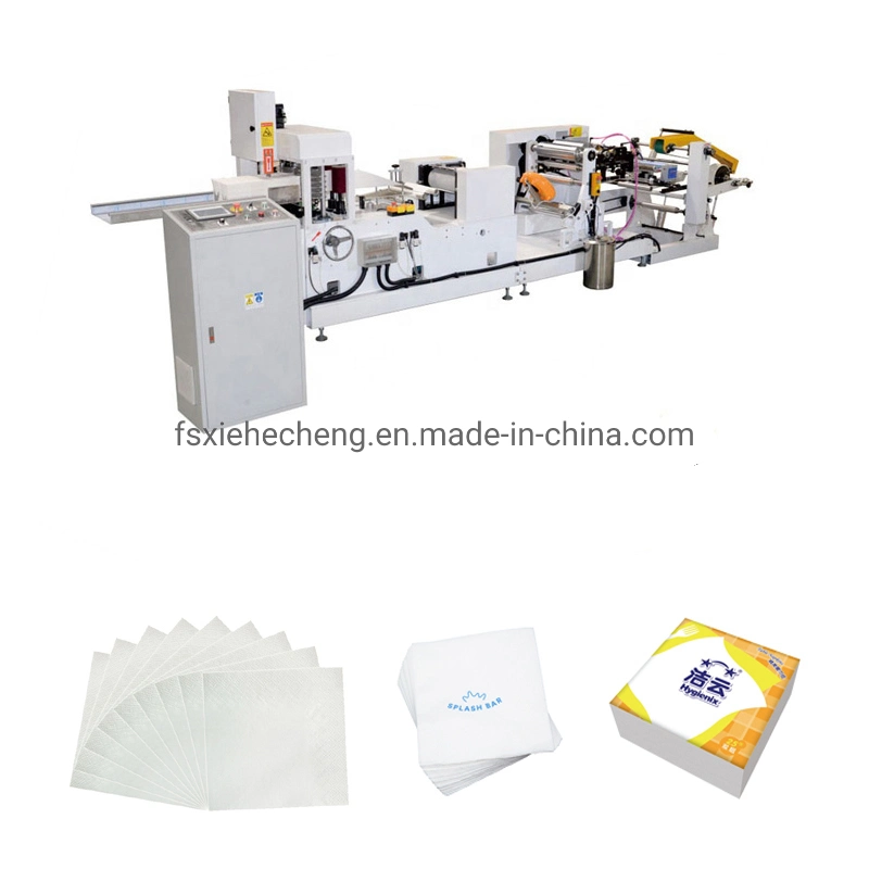 1/4 Fold 1/8 Fold Full Embossing Glue Lamination 2 Color Printing Serviette Napkin Tissue Paper Folding Making Machine