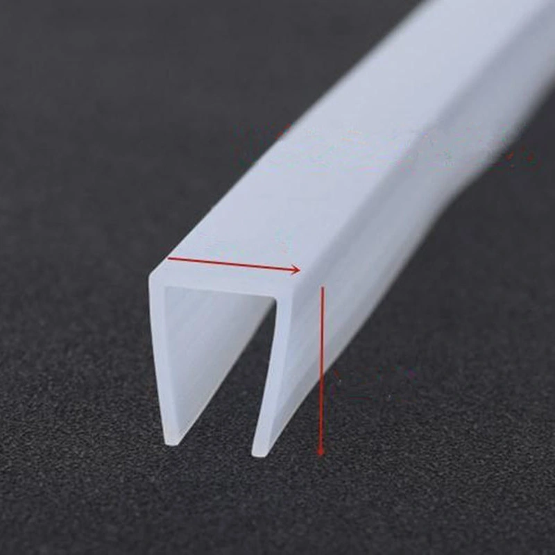 U-Shape Transparent Silicone Rubber Profile/Extrusion for Glass Window and Door Sealing