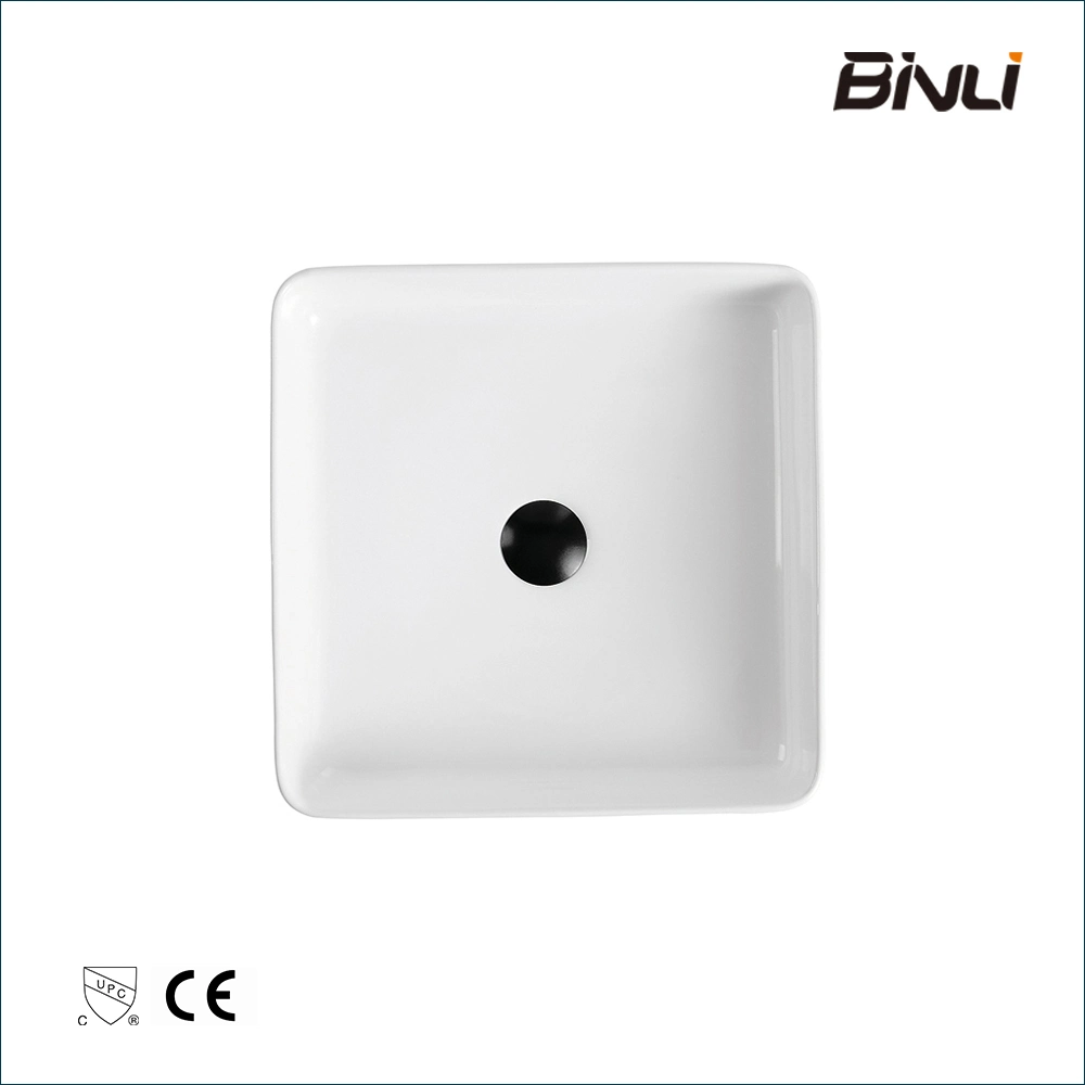 CE Washroom Cabinet Above Counter Sinks Porcelain White Color Upc Square Washing Basins