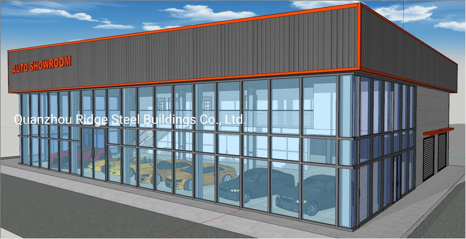 Modern Steel Structure Car Exhibition Hall Showroom Building Shop