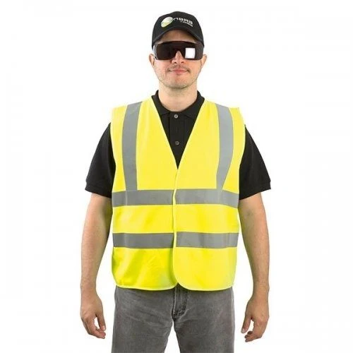 Safetree CE En 471 100GSM Fabric with 100% Polyester Safety Vest with High Reflective Tapes