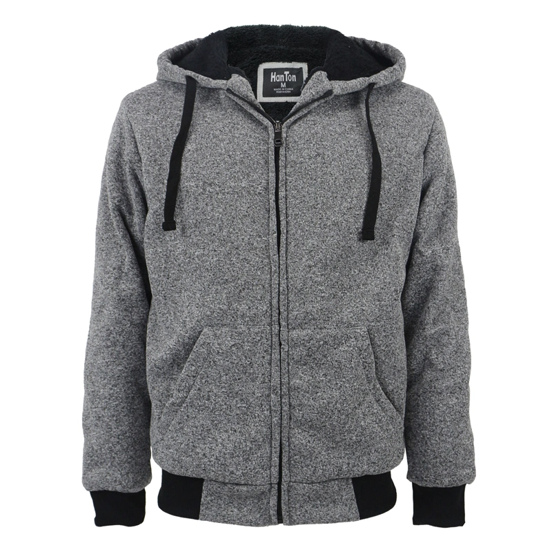 Men's Marled Sherpa Lined Full Zip Hoddie Hoddie