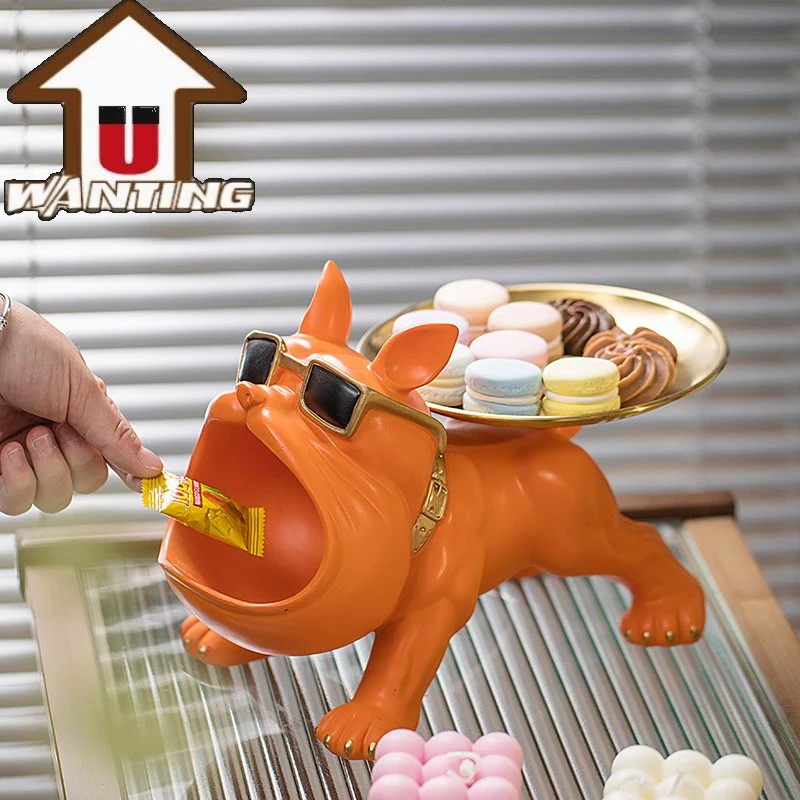 Promoção Gift Big Mouth Dog Tray decoração decoração decoração Desktop Para armazenamento