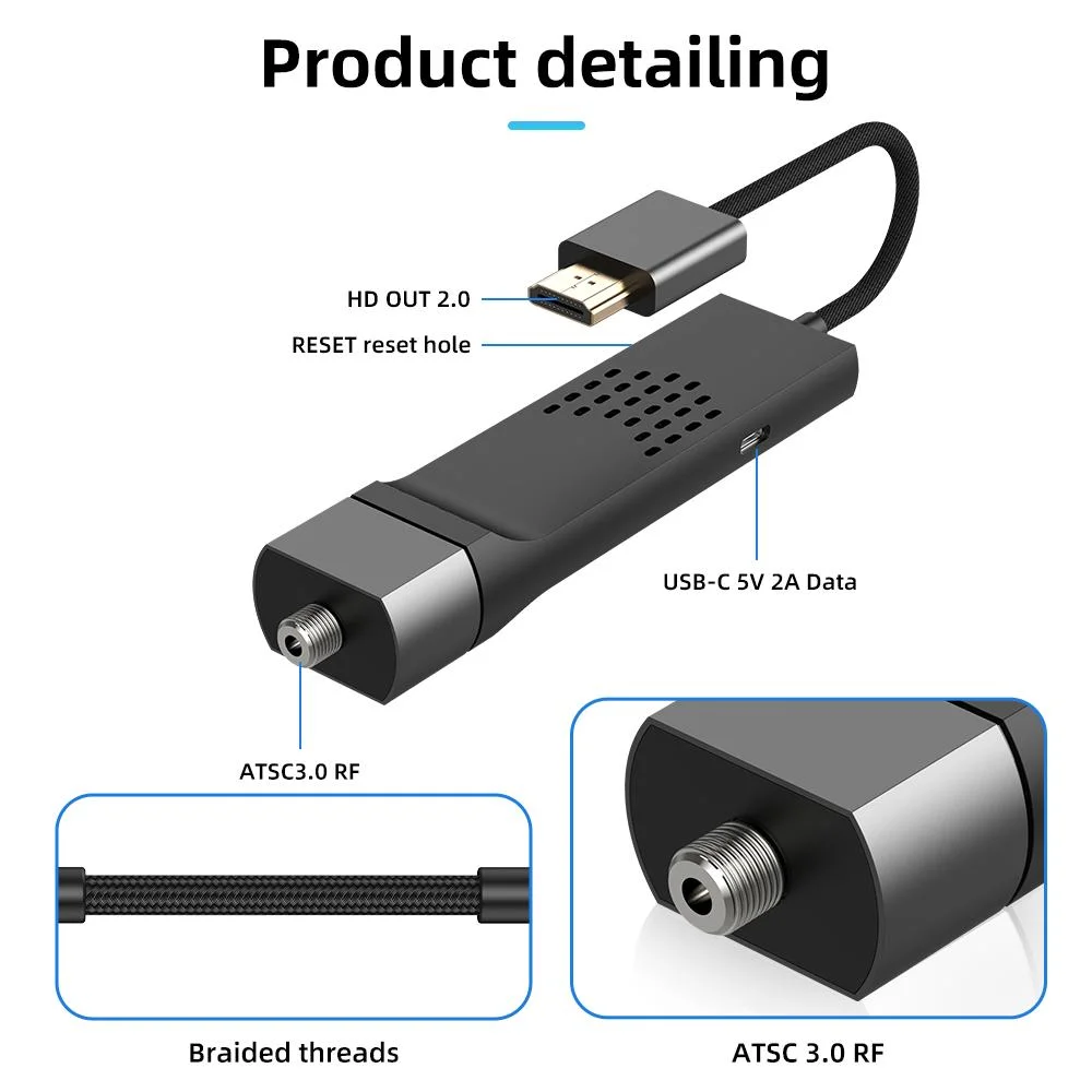 ATSC 3,0 4K Tuner 10bit H265 ATSC 3,0 Set-Top Feld