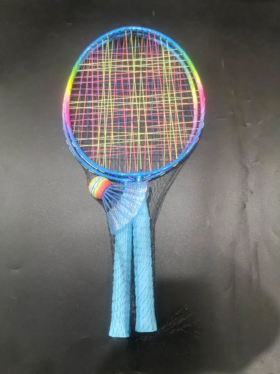 Cheap Price Iron Badminton Racket in Mesh Bag Rainbow Color