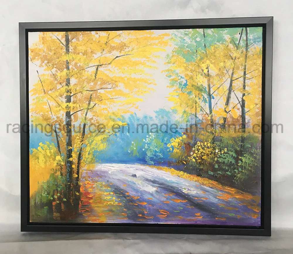 Arte emoldurada pintura a óleo Wall Art Outono Paisagem Pintura de lona para decoração