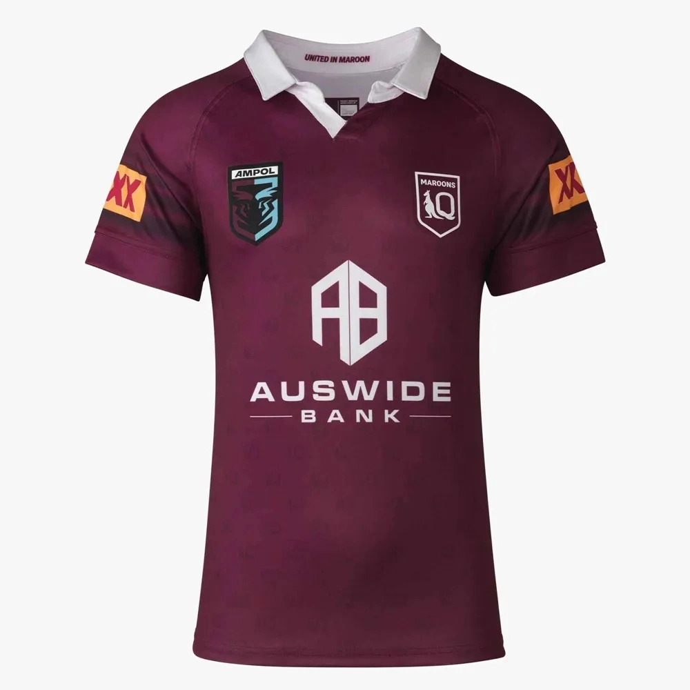 Wholesale/Supplier Qld Maroons Rugby Jersey 2023 Home Camiseta de Rugby Indígena Sininglet Australia Queensland Estado de origen Vest Nombre personalizado número