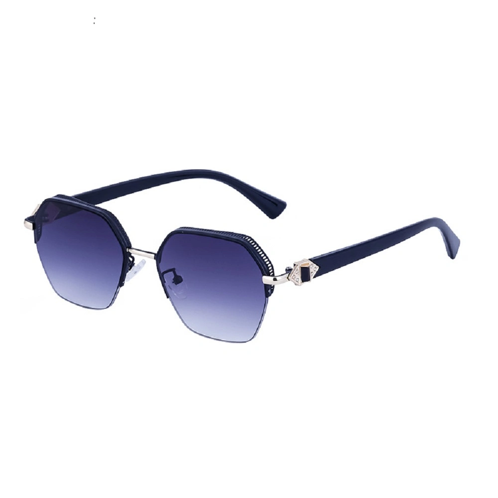 Günstige Anbieter Half-Frame Punk Diamond Shades UV-Schutz Mode Sonnenbrille