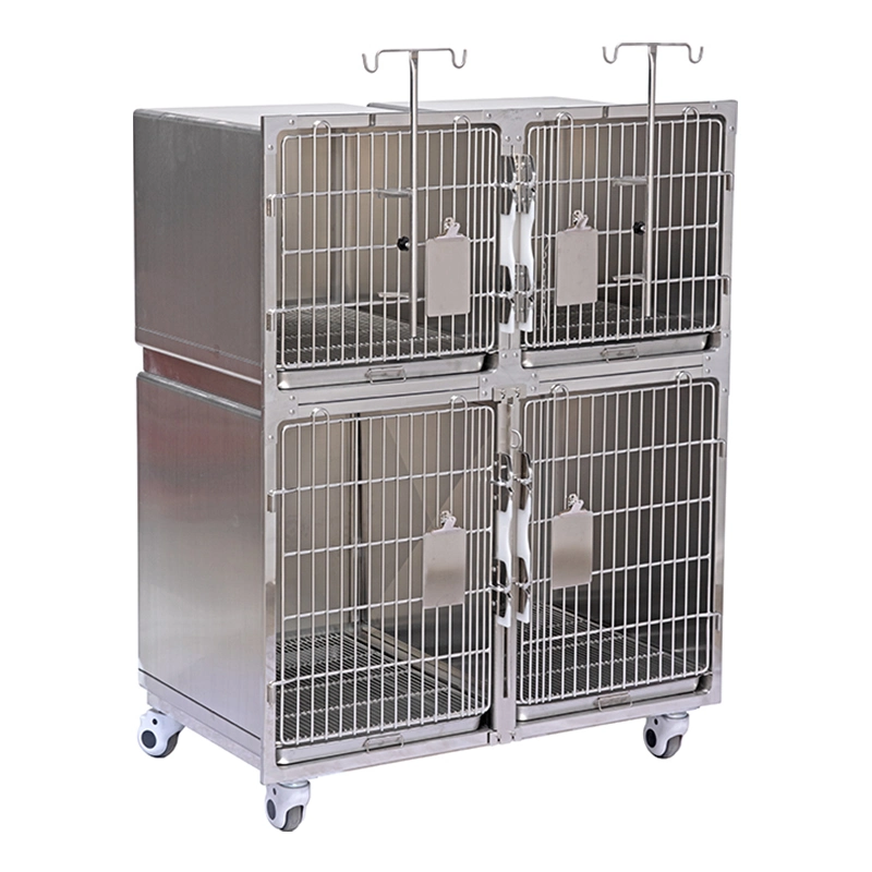Sliver Customized Veterinary Stainless Steel Pet Ca Modular Bully Combination Cage with Factory Price