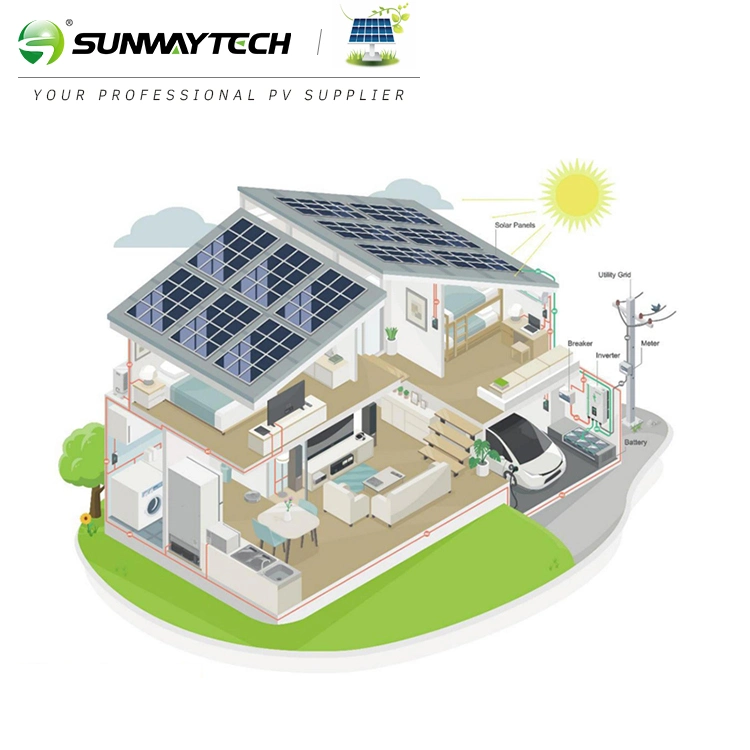 Sunway 3.5 kw All-in-One نظام الطاقة الشمسية الهجين المتكامل المنتجات الطاقة الكاملة بنوك لأنظمة الاستخدام المنزلي مع شاحن EV