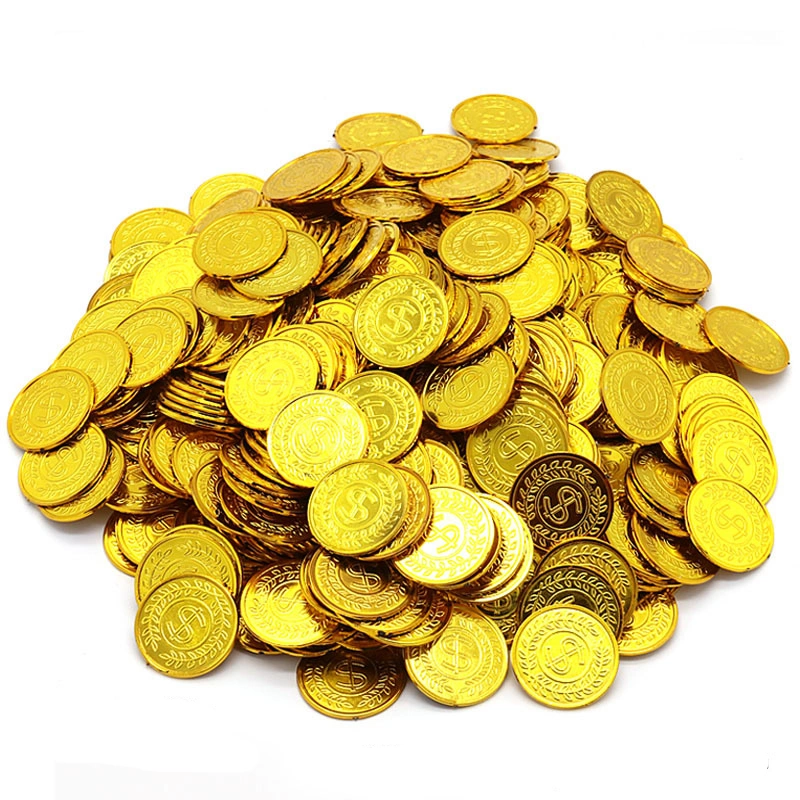 Wholesale/Supplier Pirate Coins Manufacturer Supply Gold Silver Props Coins Movable Imitation Coin