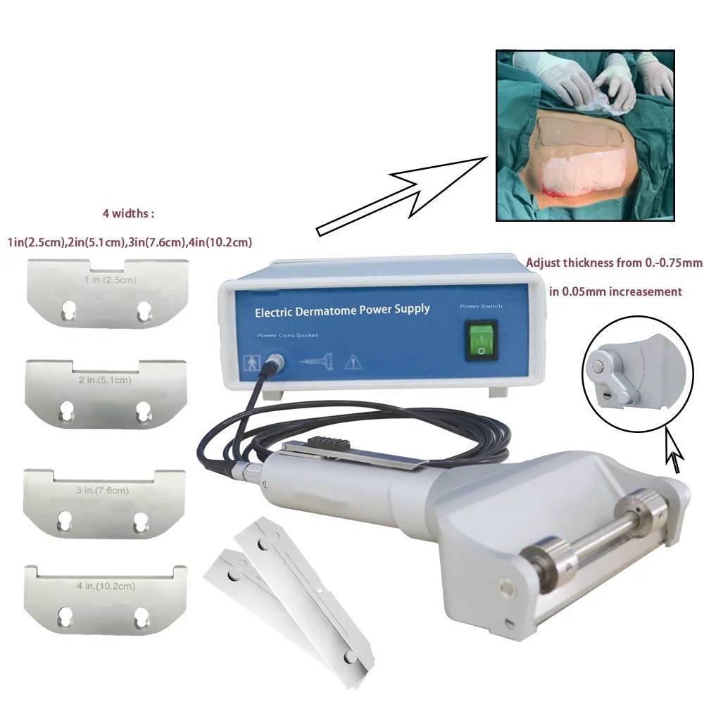 Burns Instrumentos Cirurgia Medical em aço inoxidável dermátomo Eléctrico Burns dermátomo cirúrgica de enxerto de pele