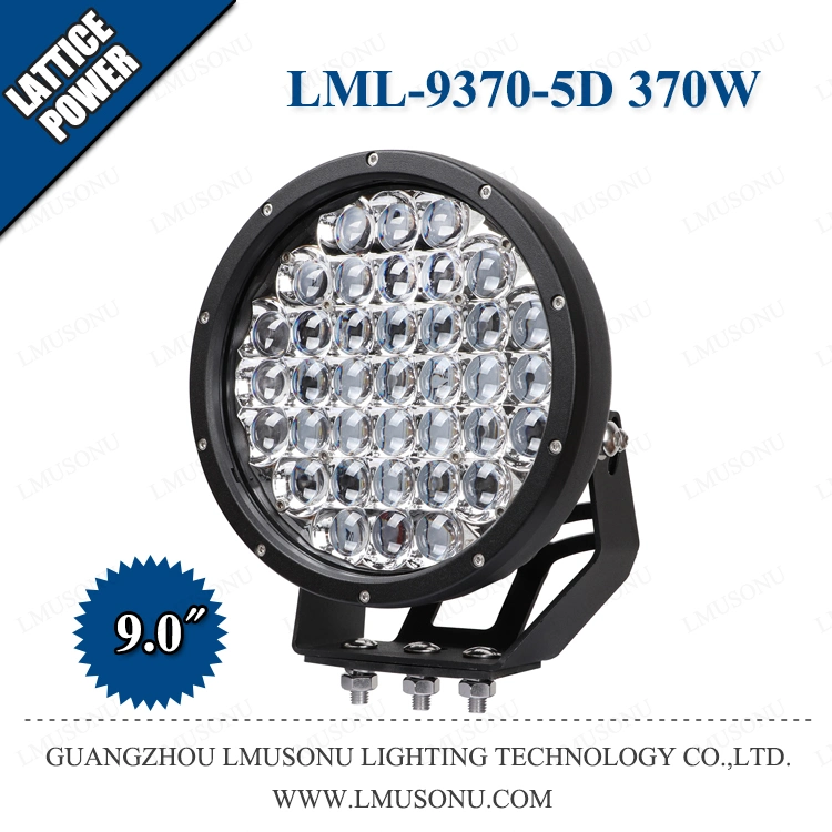 9,0 Zoll 370W 4X4 Offroad Zusatzfunktion 5D LED-Fahrwerk Licht Nebelscheinwerfer für Auto-LKW-Boot
