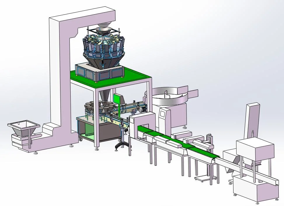 Automatic Bottle Filling Line Cashew Nuts Packing Machine Can Case Jar Filling Capping Machine