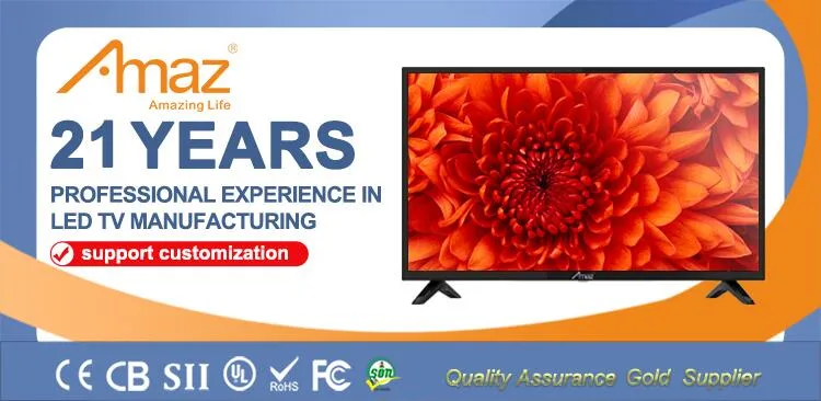 Оптовая торговля Amaz телевизор с плоским экраном Smart 4K 32/43/50/55/65-дюймовый телевизор со светодиодной технологией для домашнего использования