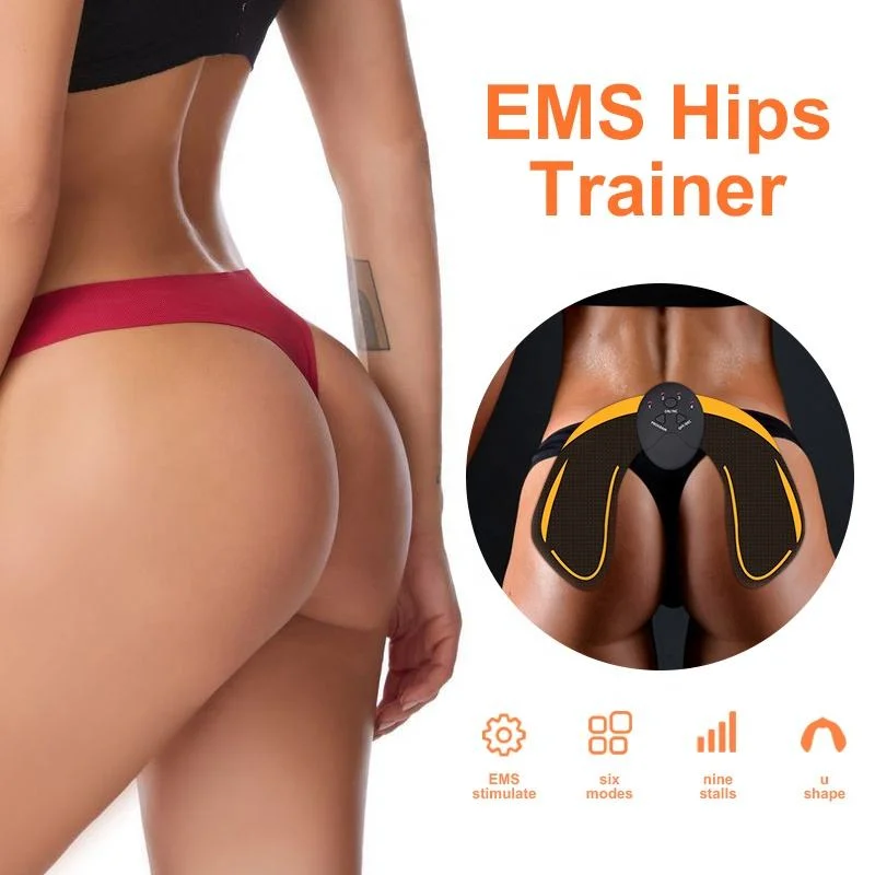 6 modos Massagem Fitness estimulação EMS elevação nádegas músculo quadril Estimulação muscular elétrica EMS do formador