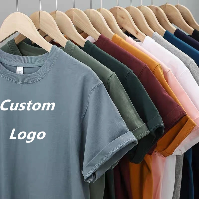 Wholesale Custom Men's T-shirt Clothing Embroidered Printing Logo T-shirts Pima 100% Cotton T-Shirt Design Own Logo Plain Blank Tee T-Shirt Polo.