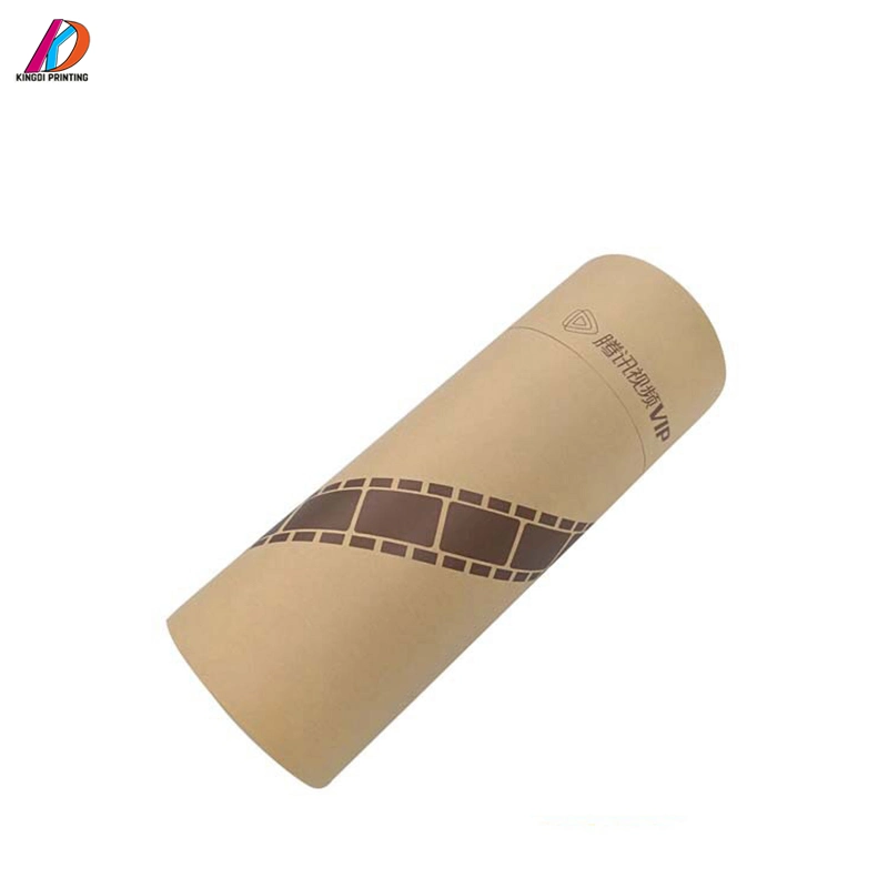 Custom Brown Kraft Paper Tube Cylinder Packaging Box for Film