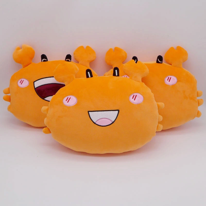 35cm Cute Orange Crab Stuffed Toy Cushion Soft Animal Shaped Plush Pillow