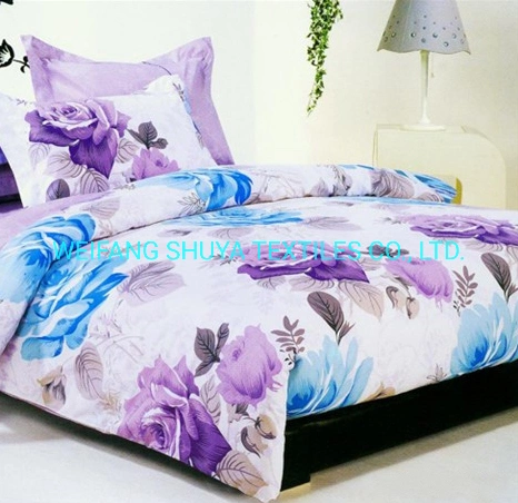 Disperse Printed Home Textile Popular Flower Printed Bed Sheet Brushed Fabric