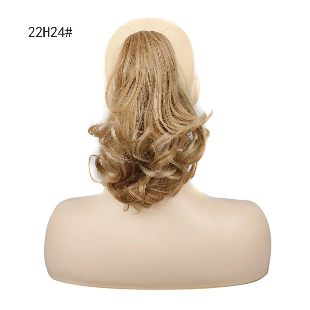 Poils synthétiques résistant à la chaleur 12inch griffe ondulées Clip dans/sur Queue de Cheval Hair Extensions