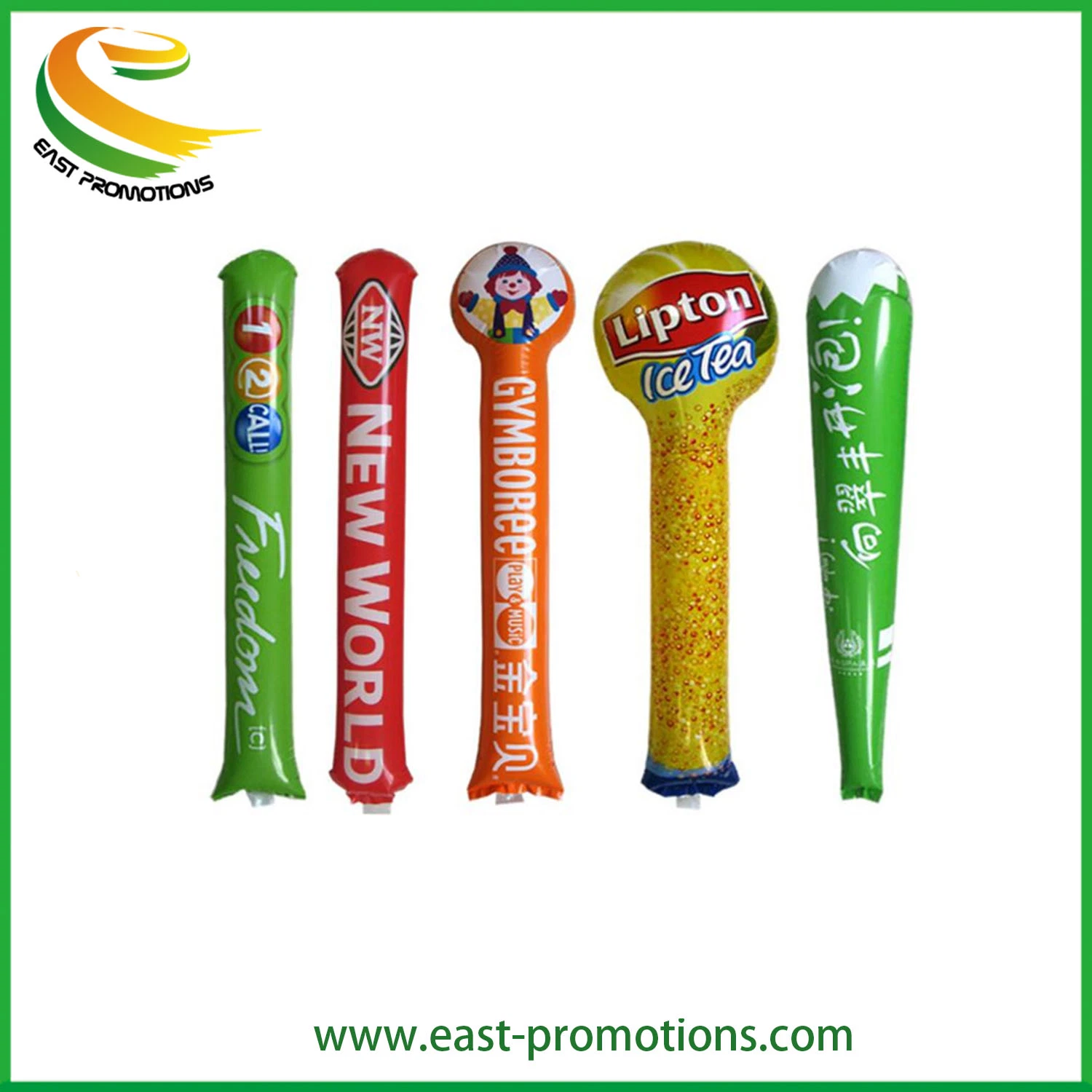 Custom Design Promotion Inflatable Balloon Stick, PE Cheering Stick Bam Bam Stick