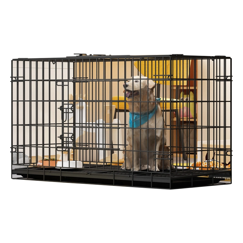 Mayorista robusto alambre de hierro Foldable Cheap Dog House Grande Mascotas Cages Kennels Cage Dog House Crate